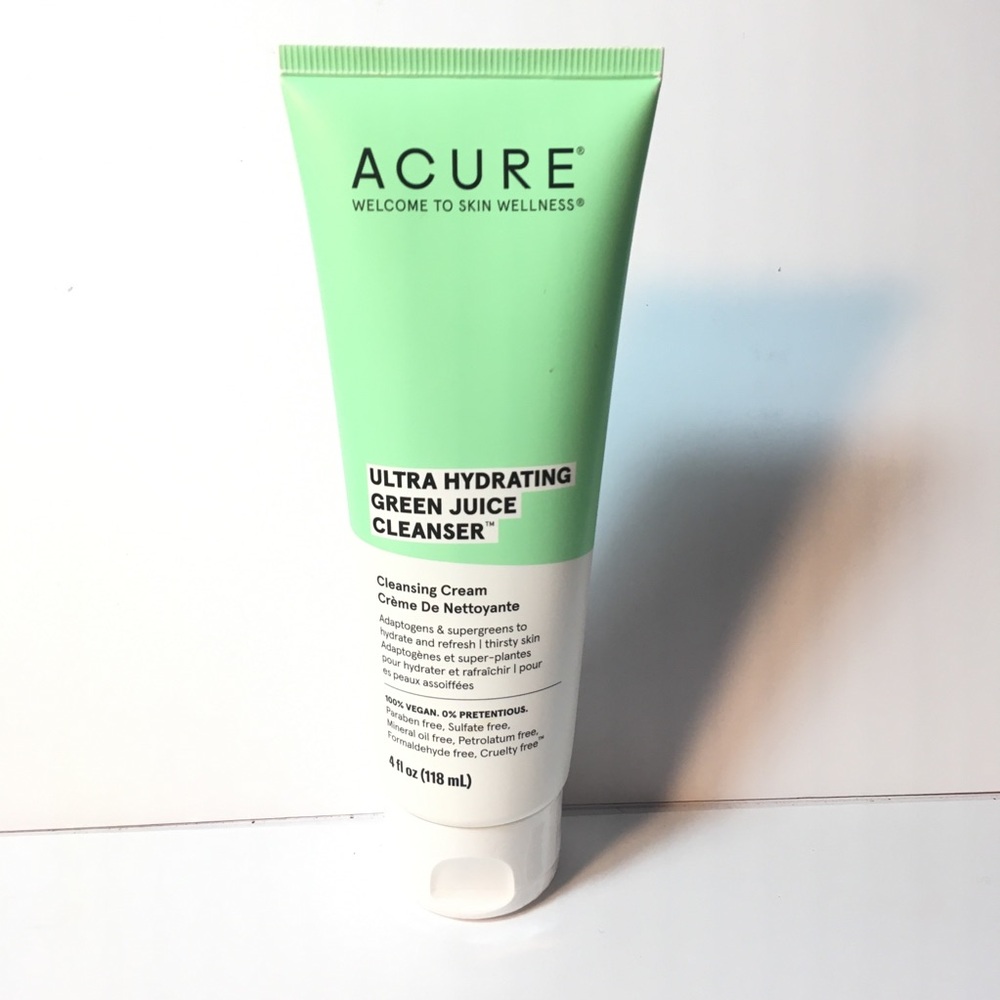 Acure Ultra Hydrating Green Juice Cleanser Cleansing Cream 4 fl oz 118 ml Sealed